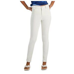 Style & Co Womens Petite High-Rise Skinny Jeans 14P in Bright White